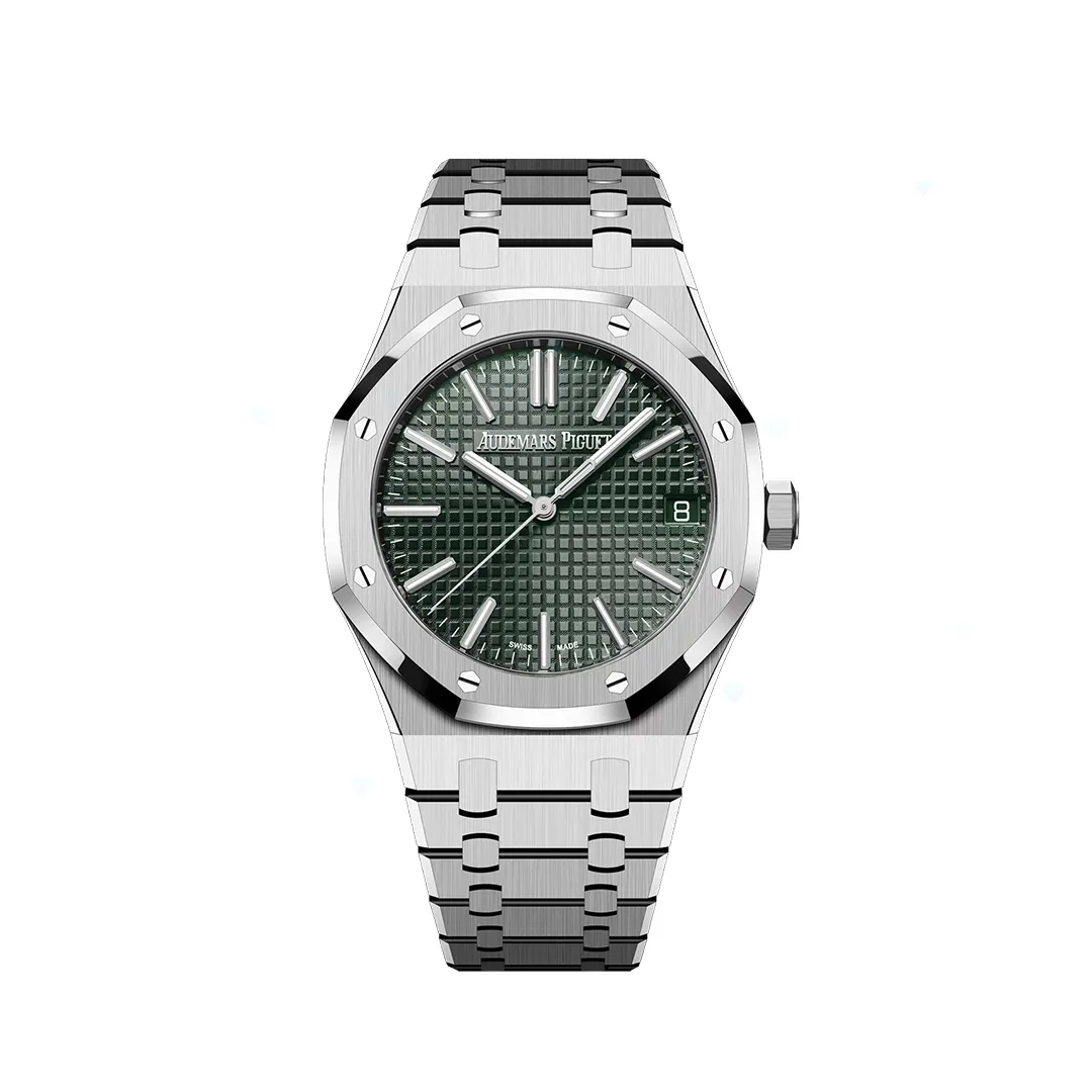 ساعت ای پی مردانه موتور سوئیس رویال اوک صفحه سبز Audemars Piguet