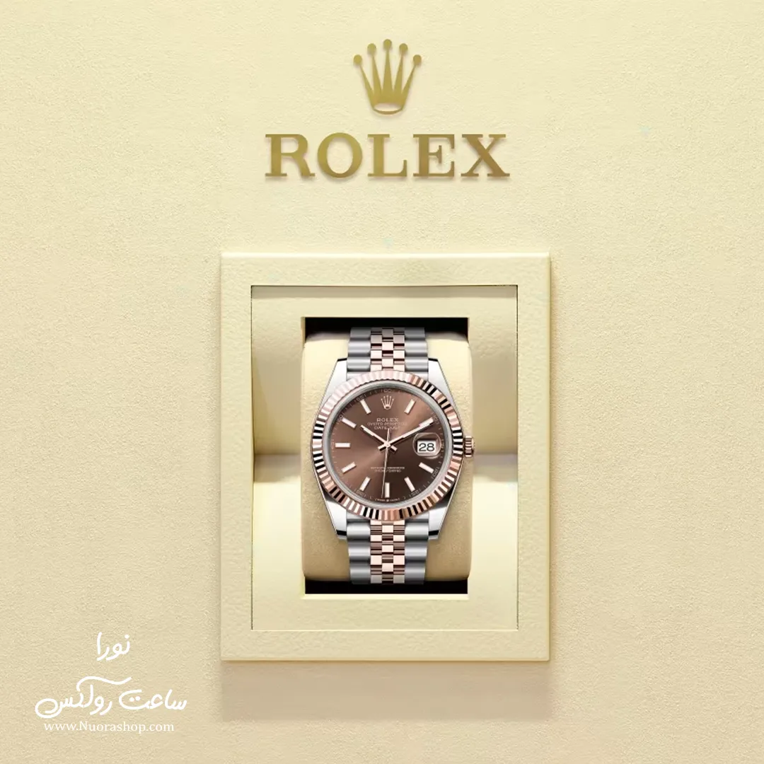 ساعت رولکس مردانه موتور سوئیس دیتجاست صفحه چاکلت Rolex Datjust Swiss Movement m126331-0002