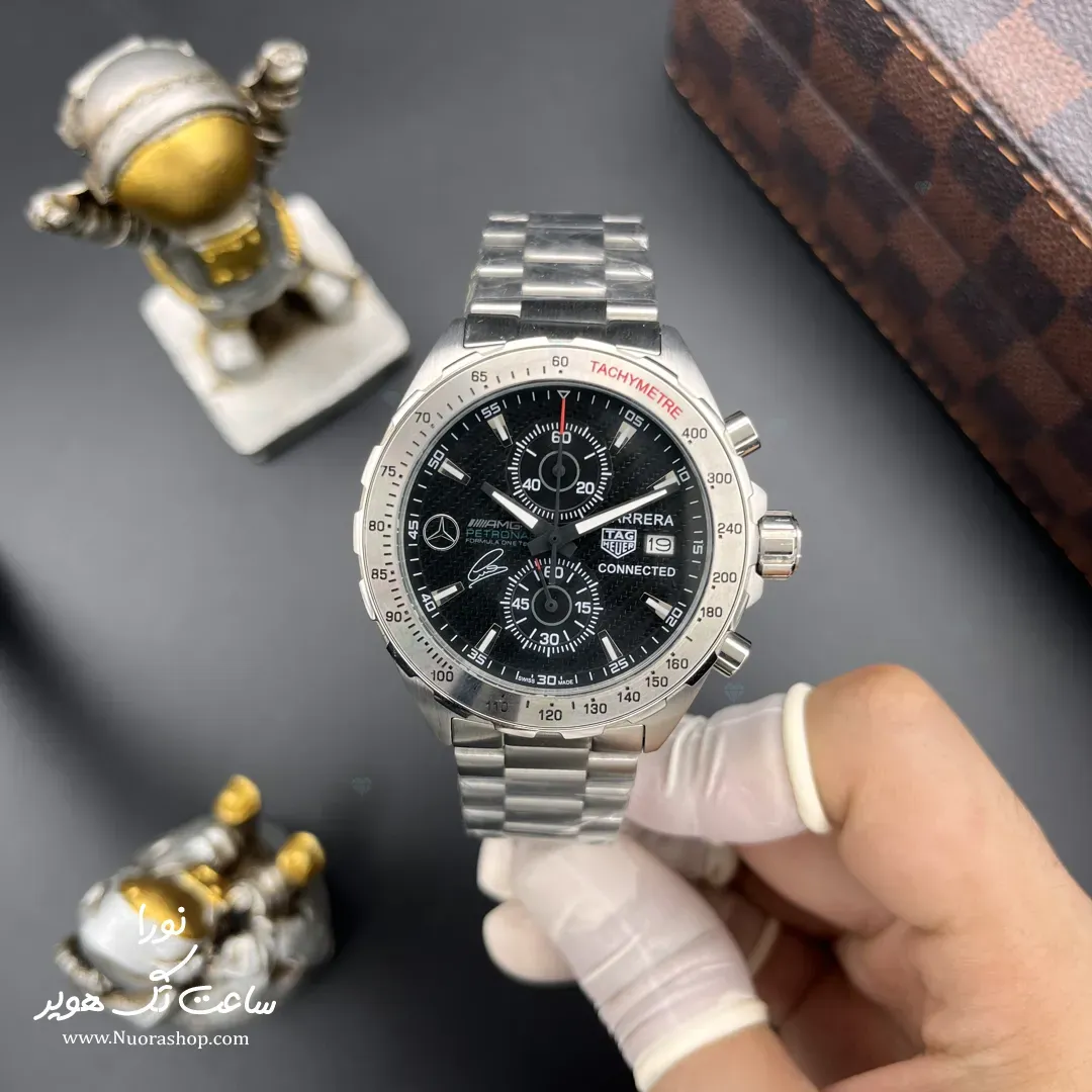 ساعت تگ هویر مرسدس بنز مشکی تکسچر Tag Heuer